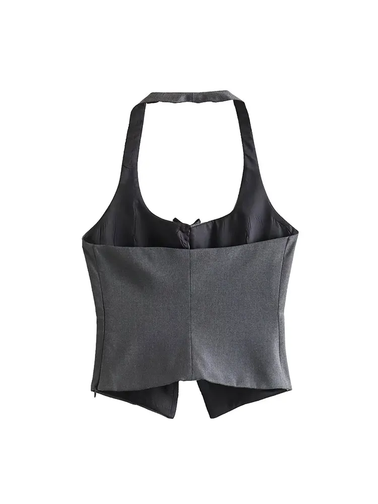 2024 Halter Top Women Off Shoulder Top Female Backless Sexy Tops Woman Bustier Tops