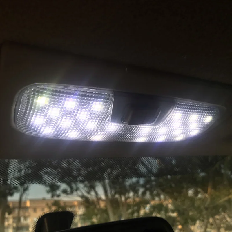 Ice Blue White Car Interior Light LED Reading Lamp For Ford Ecosport  Focus 2 MK2 2007 2008 2009 2010 2011-2014 Roof LED Lamp