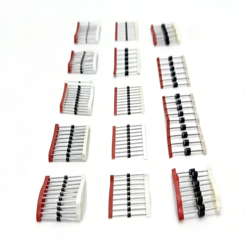 14-Models Fast-Switching Schottky Diode Combo Kit | 1N4001 1N4004 1N4007 1N5408 UF4007 FR207 1N5817 1N5819 1N5822 1N4148 RL207 1