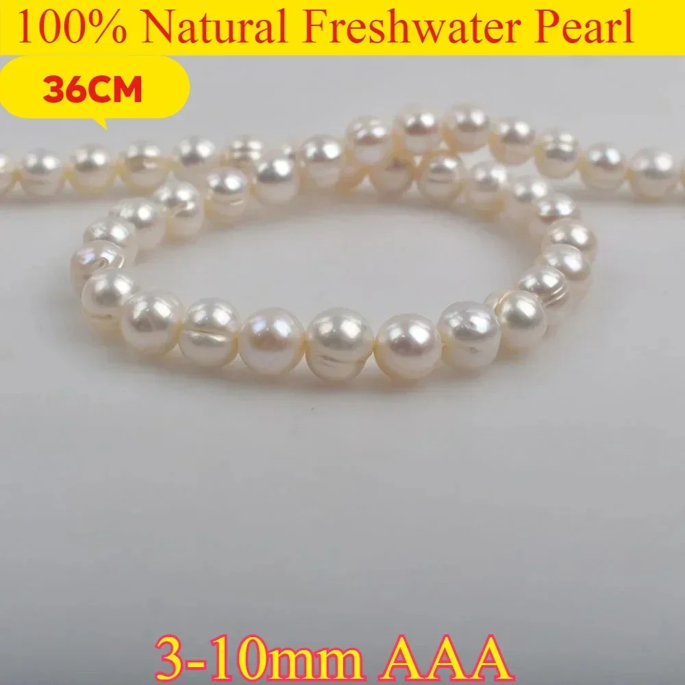 

AAA3-10mm Premium Natural Freshwater Pearl Potato Bead for Wedding Jewelry Making Supplies DIY Women Necklace Bracelet Accessory