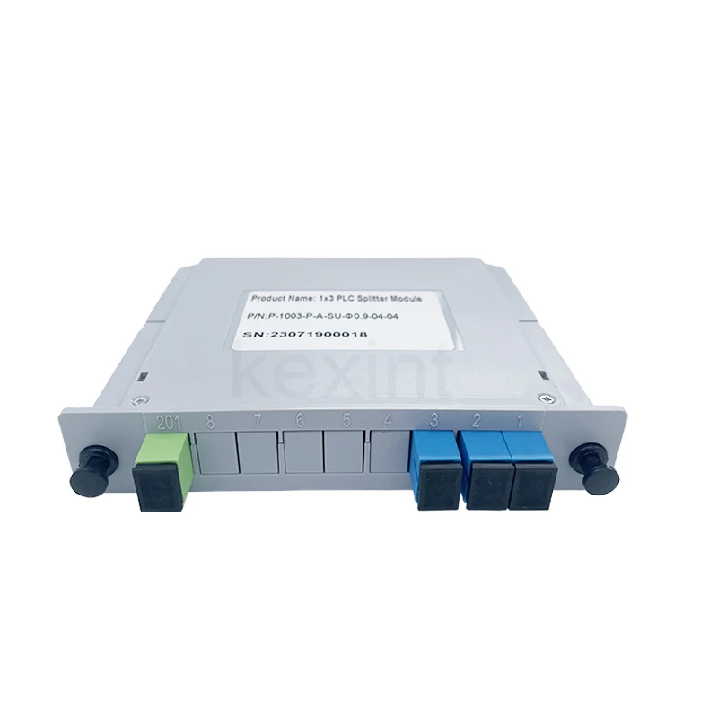 KEXINT 1x3 SC UPC Low Insertion Loss Small Size Card Type LGX Single Mode Optical PLC Splitter