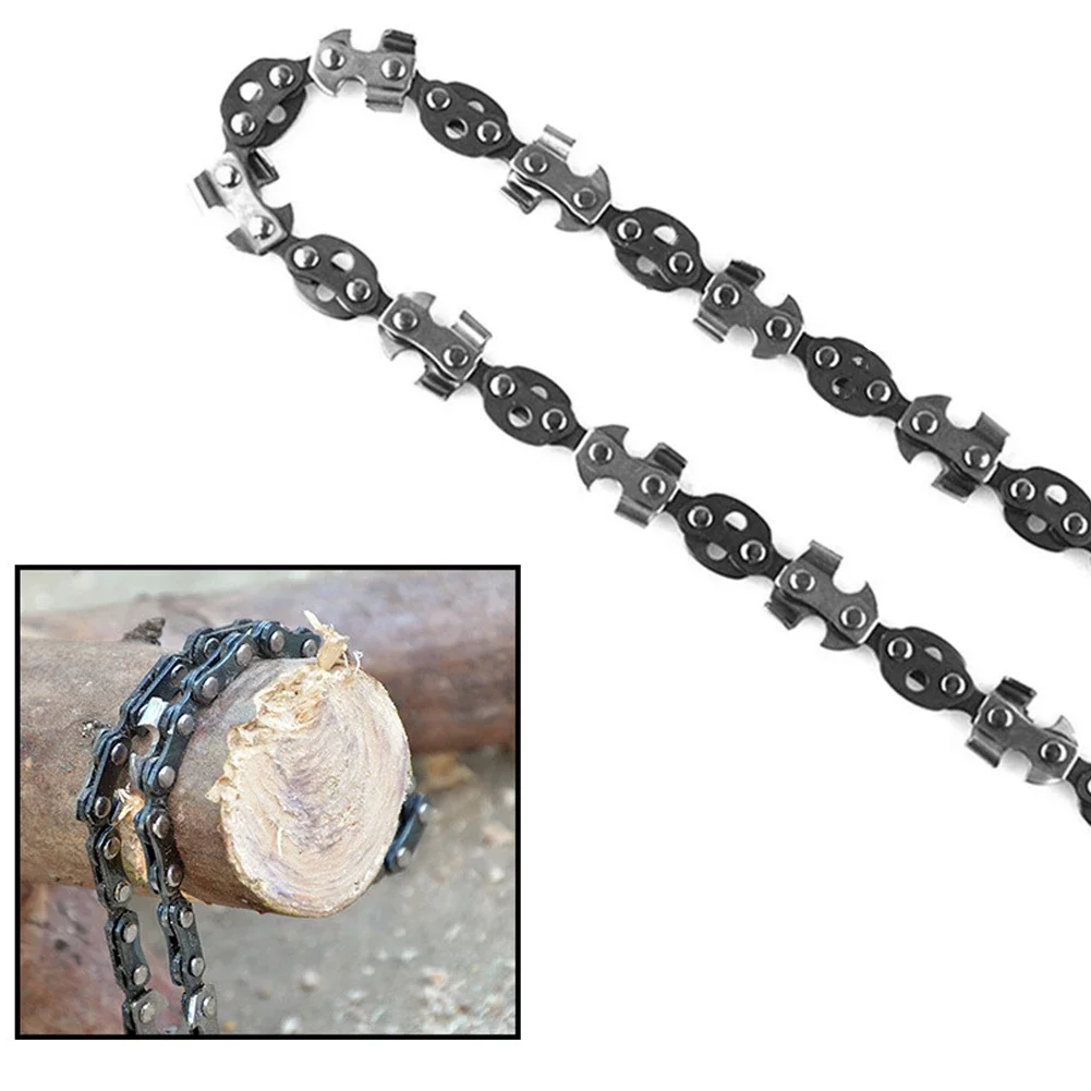 53 Inch Hand Rope Chain Saw Sharp Manual Tree Limb Chain Saw with 68 Teeth Folding Pocket Rope Chainsaw Camp Tree Cutting Tool