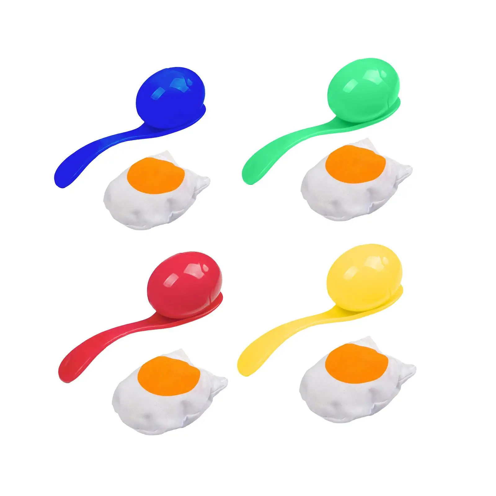 Easter Egg and Spoon Race Game Birthday Party Toys Party Supplies Lightweight Fun Game Egg and Spoon Relay Game for Children