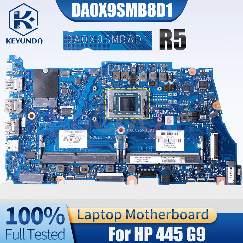 DA0X9SMB8D1 For HP 445 G9 Notebook Mainboard N06859-601 R5 AMD CPU Laptop Motherboard Tested