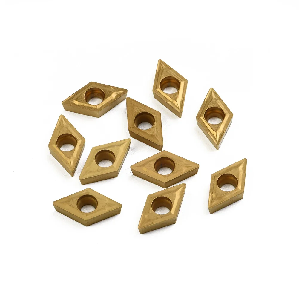 Achieve Superior Turning Results, Perfect for Various Lathe Tool Series, 10Pcs DCMT070204 YBC251 Carbide Inserts