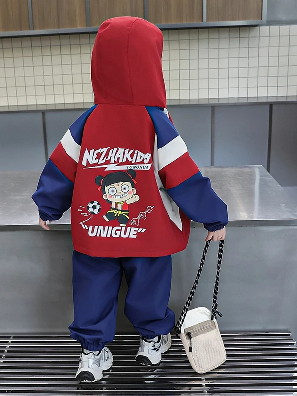 

Осенний комплект из двух предметов для мальчиков 5 лет: повседневная спортивная одежда Zheta, молодежная одежда китайского бренда, осенняя коллекция