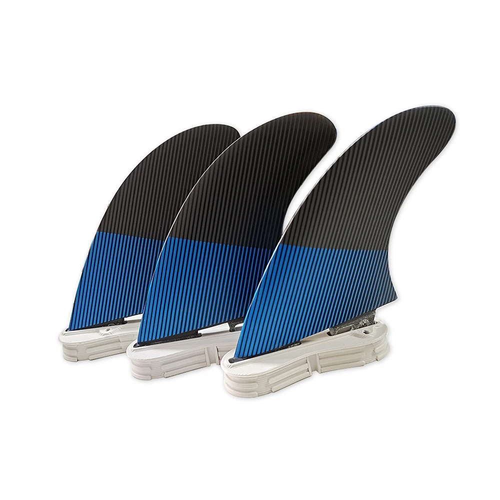 Surfboard Fins  Double Tabs 2 Size M/L Blue Color Double Tabs 2 Fin Tri fin set Sup Board for Surfing