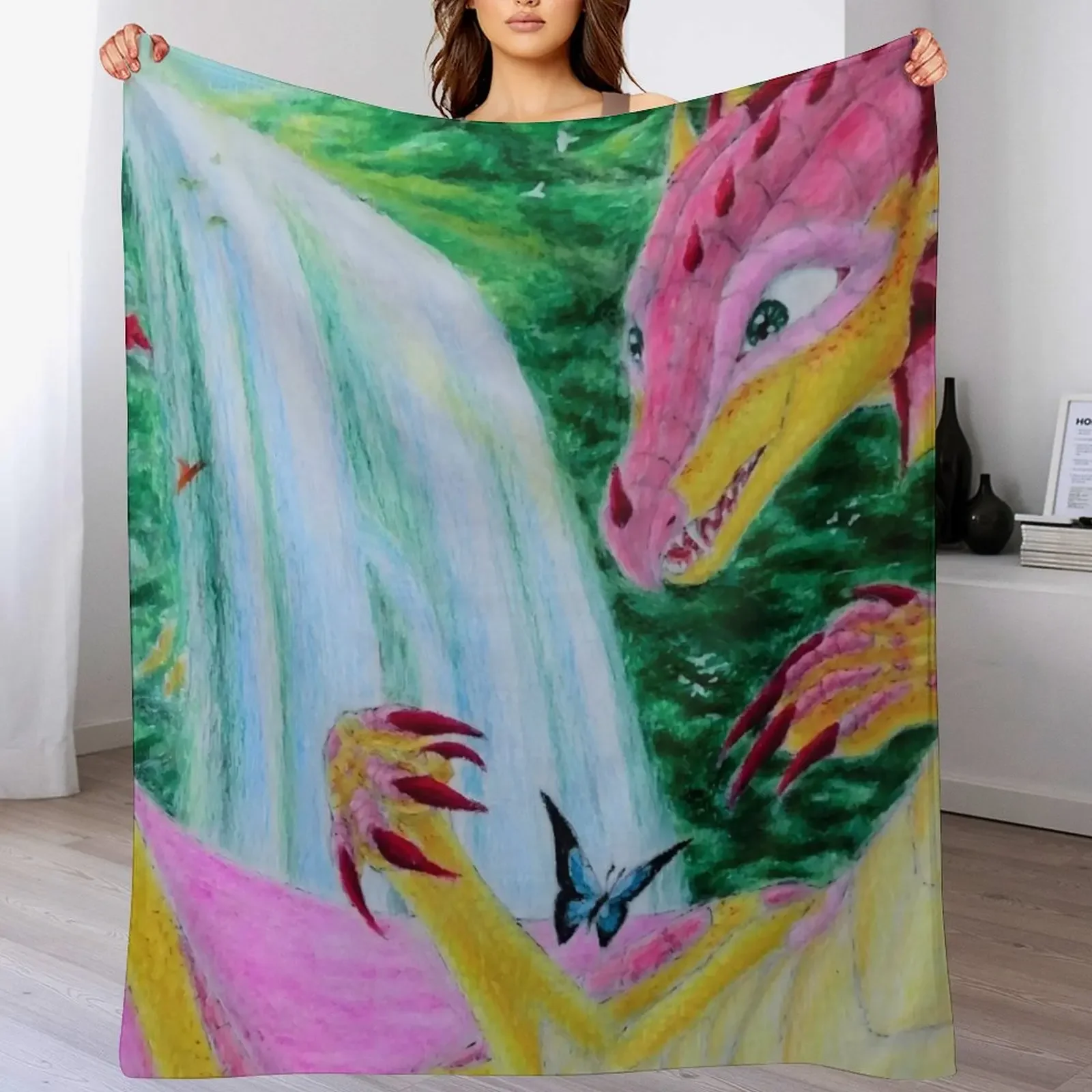 

Kinkajou Jade Winglet - Wings of Fire Throw Blanket Soft Beds Luxury Thicken Personalized Gift Thermal Blankets