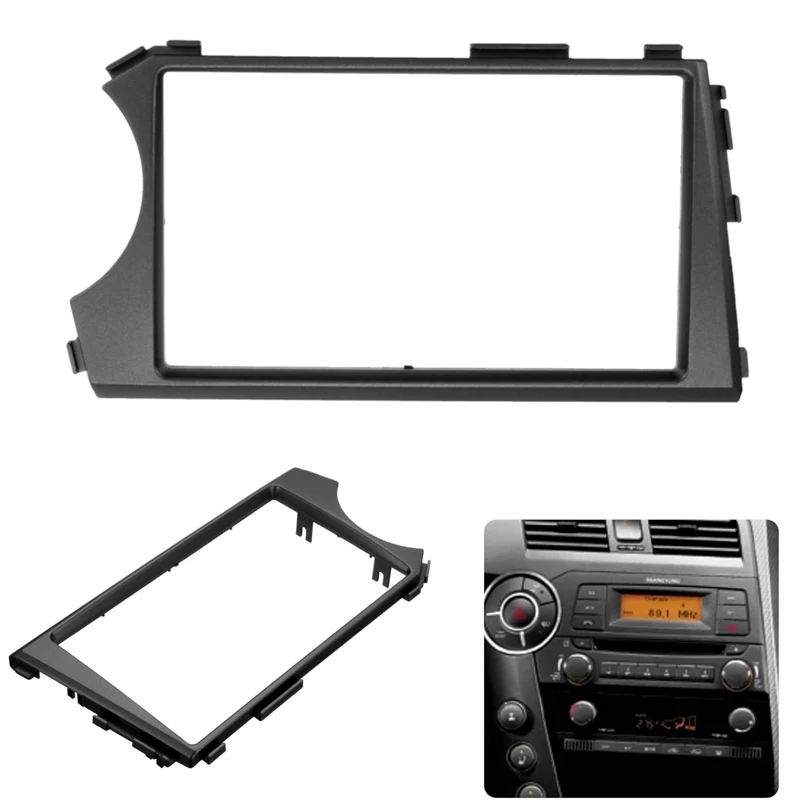 2Din Car Fascia for SSANG YONG Actyon LHD Stereo Fascias Panel Dash Mount Installation Car DVD Frame Kit In-Dash