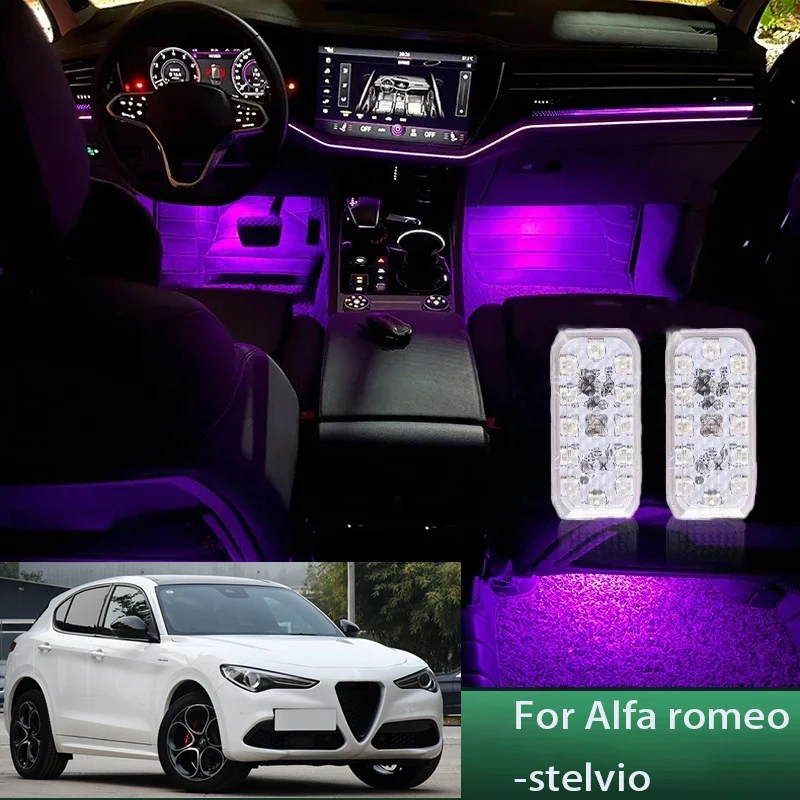 

FOR Alfa romeo stelvio LED Car Interior Ambient Foot Light Atmosphere Decorative Lamps Party decoration lights Neon strips