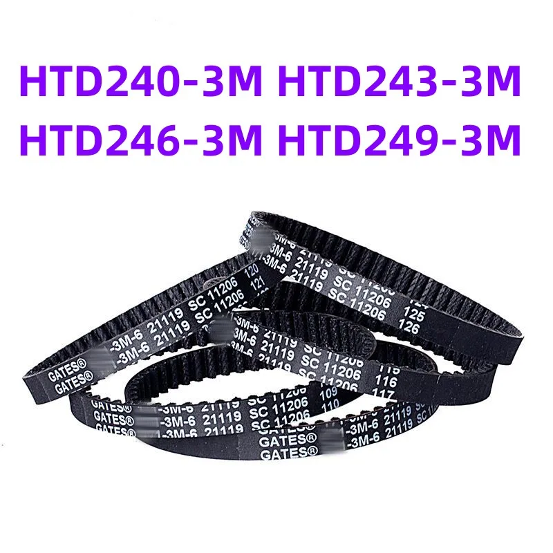 HTD240-3M HTD243-3M HTD246-3M HTD249-3M Wide Angle Belt Drive Belt Timing Belt Toothed Belt V-belt