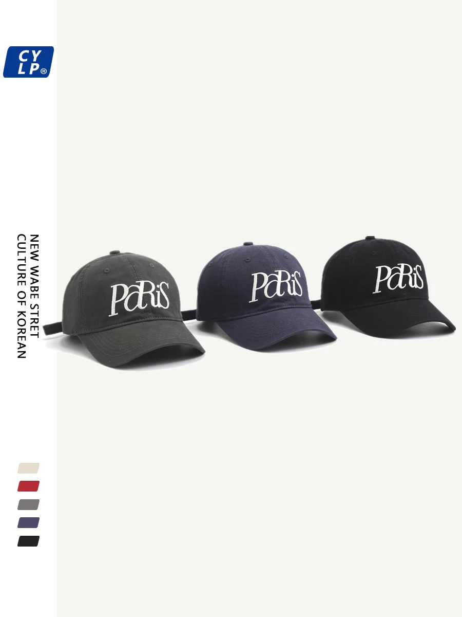 Embroidered Hip Hop Baseball Cap for Men and Women Korean Style All-Matching Ins Peaked Cap for Spring and Summer