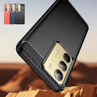 For Realme 14X Case Cover Realme 14X Capas New Carbon Fiber Phone Bumper Back Armor Shockproof Soft TPU Fundas OPPO Realme 14X