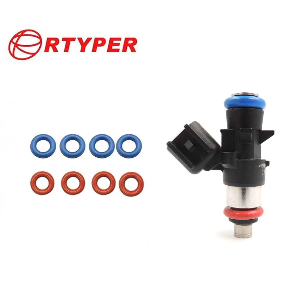 Kit Perbaikan Segel Injektor Bahan Bakar FKM Vition Oring Cocok untuk Jeep Dodge Chrysler 0280158233 5184085AC FJ1147