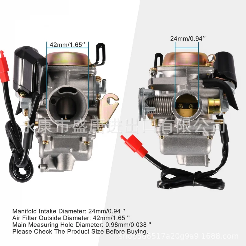 24mpd24j Carburetor Adapted to GY6 4 Stroke 125cc 150cc 152qmi 157qmj Scooter