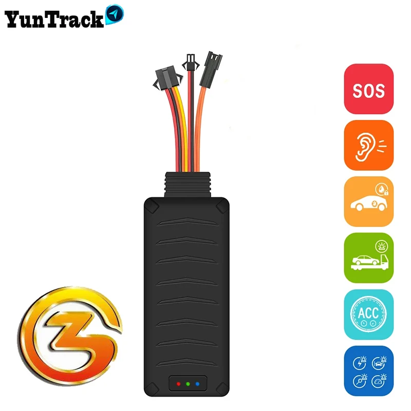 Car 3G GPS Tracker signal upgrade GSM SOS Voice Monitor Cut Off Oil Towed away move ACC status SMS Locator Alarm device Free