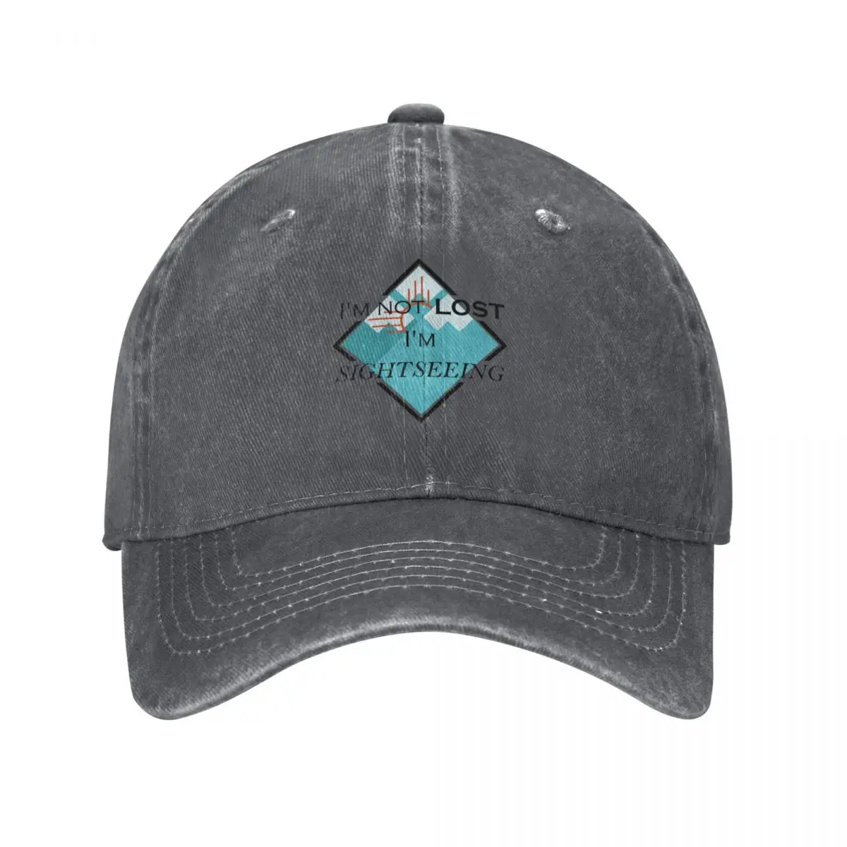 

Lost Sightseeing in Sunny Mountains Baseball Cap Anime Hat cute Woman Hats Men's