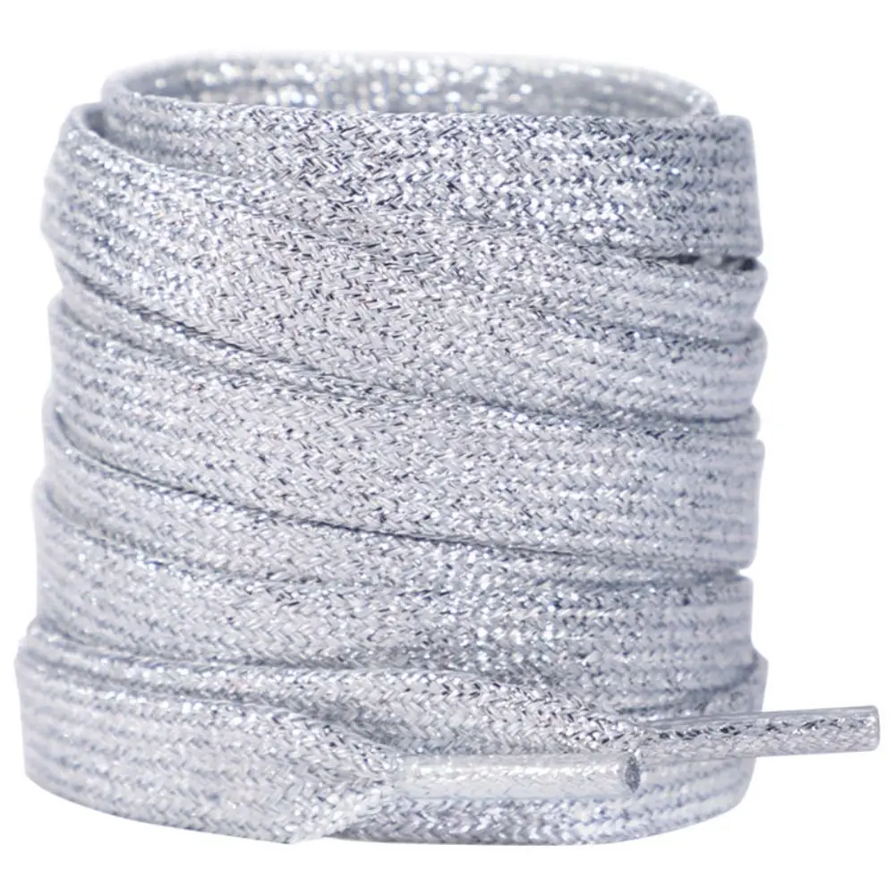 1pairs DIY Drawstring Glitter Flat ShoeLaces Accessories Cross Braiding Strap Coloured Shoe Laces Luxury Bright Strings
