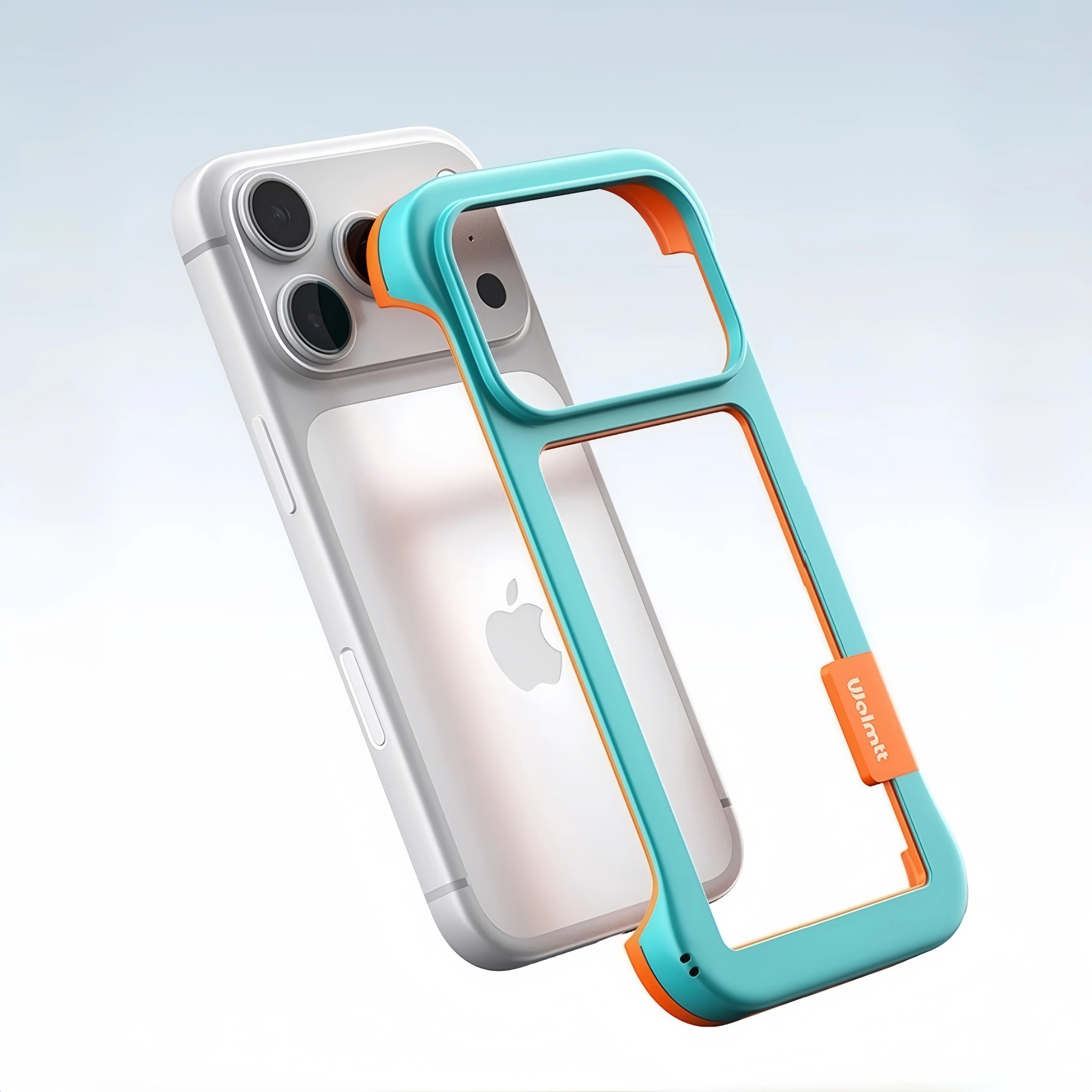 Borderless Frame Phone Case For iPhone 18 17 Air 16 E 15 14 13 12 11 Pro Max Plus Mini Dual Color Soft Frameless Bumper Cover