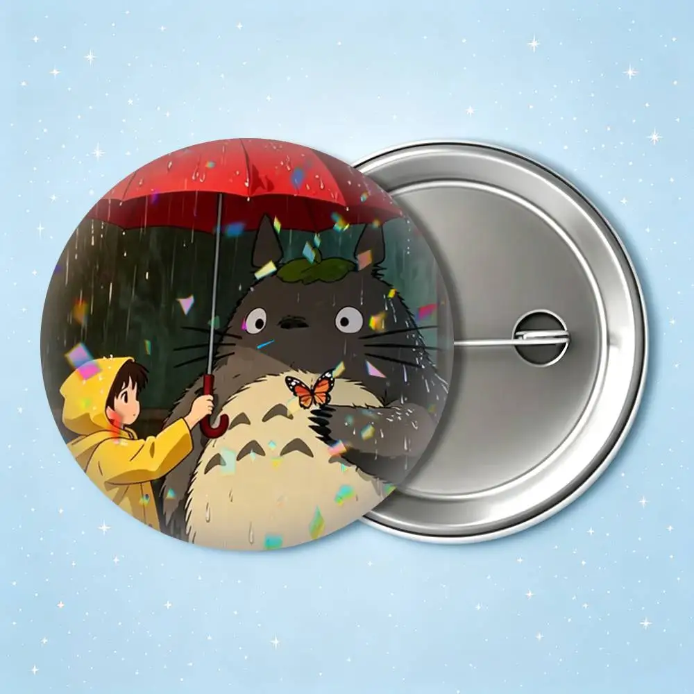Japan Hot Anime T-Totoro 25 32 44 58 75mm Badges Personalized Round Brooches Pins Accessory Gift