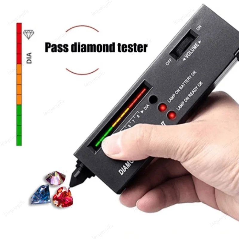 Pedra moissanite em formato de coração, pedra preciosa de múltiplas cores para materiais avançados de fabricação de joias, testador de diamante com certificado