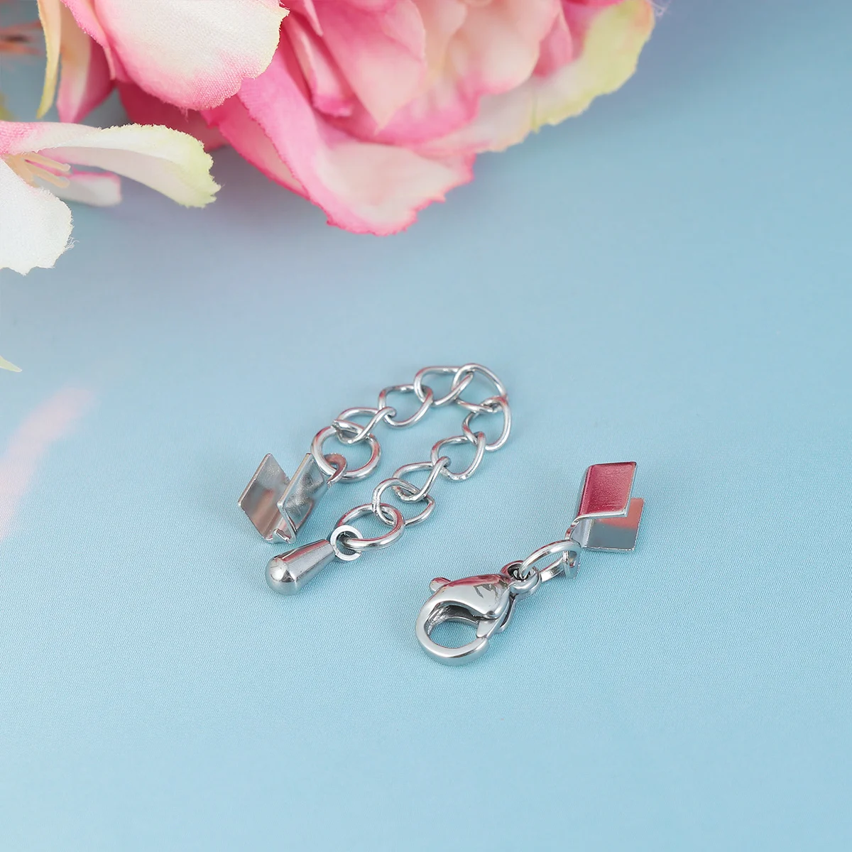 

10Pcs Stainless Steel Lobster Claw Clasps Strong Cord Connectors for DIY Jewelry Bracelets Necklaces Cord Clips Buckles