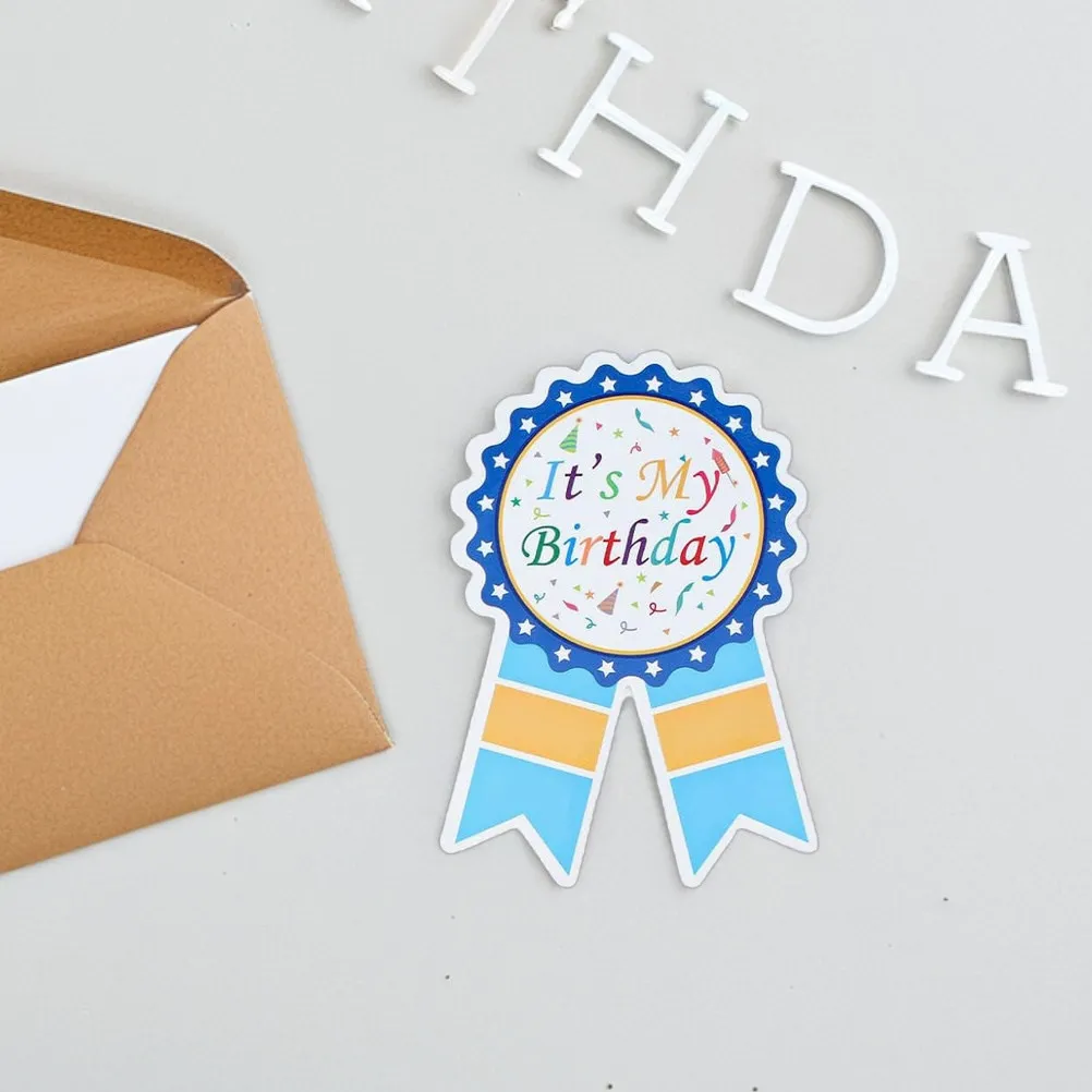 

200Pcs Birthday Party Badge Stickers Easy Peel Birthday Stickers for Cards Envelopes Notebooks Clothes Goodie Bags