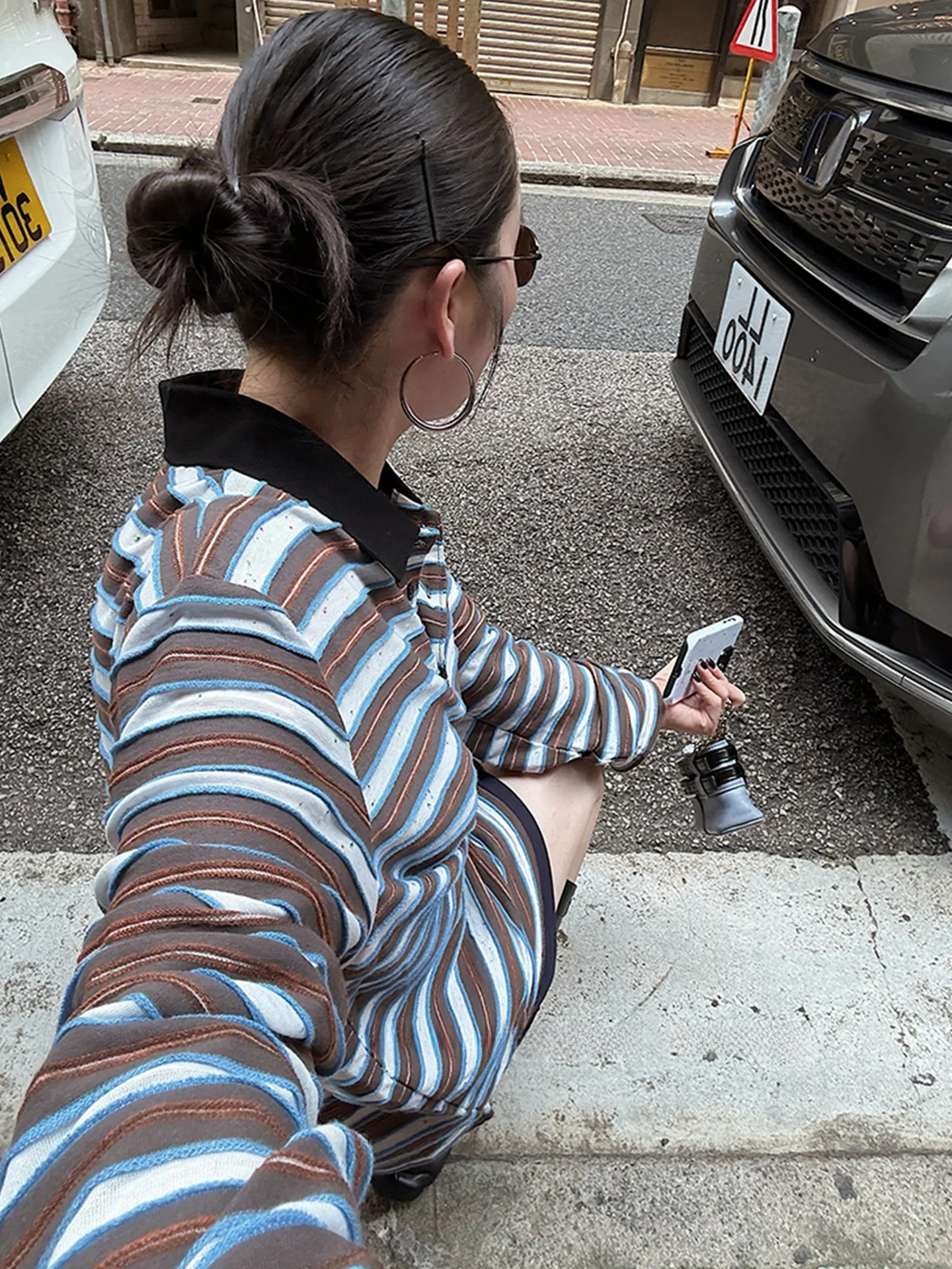 

Синяя полосатая повседневная свободная рубашка с длинными рукавами, женская модная дизайнерская осенняя новинка, универсальный удобный топ