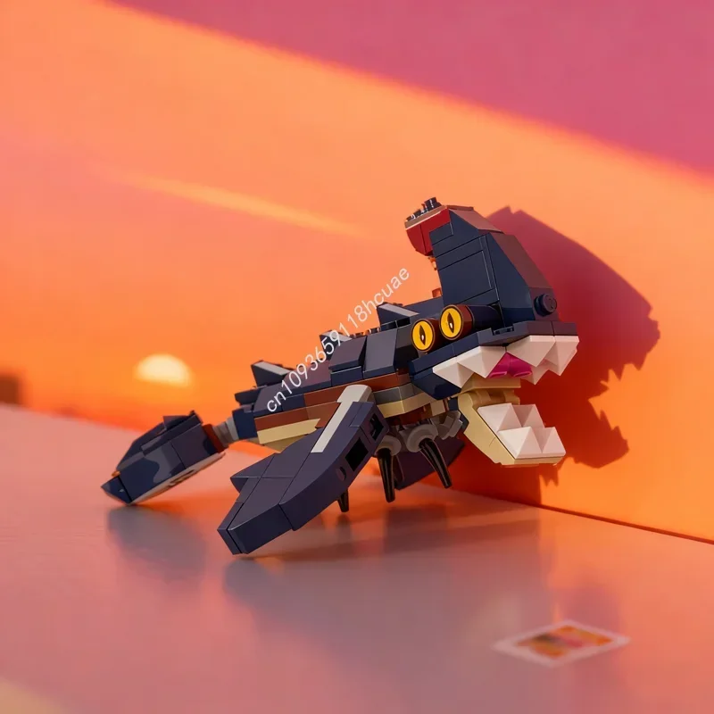 153pcs MOC Sand Shark Subnautica Model Building Blocks Construction Assemble Toy Creative Idea Christmas Gifts Birthday