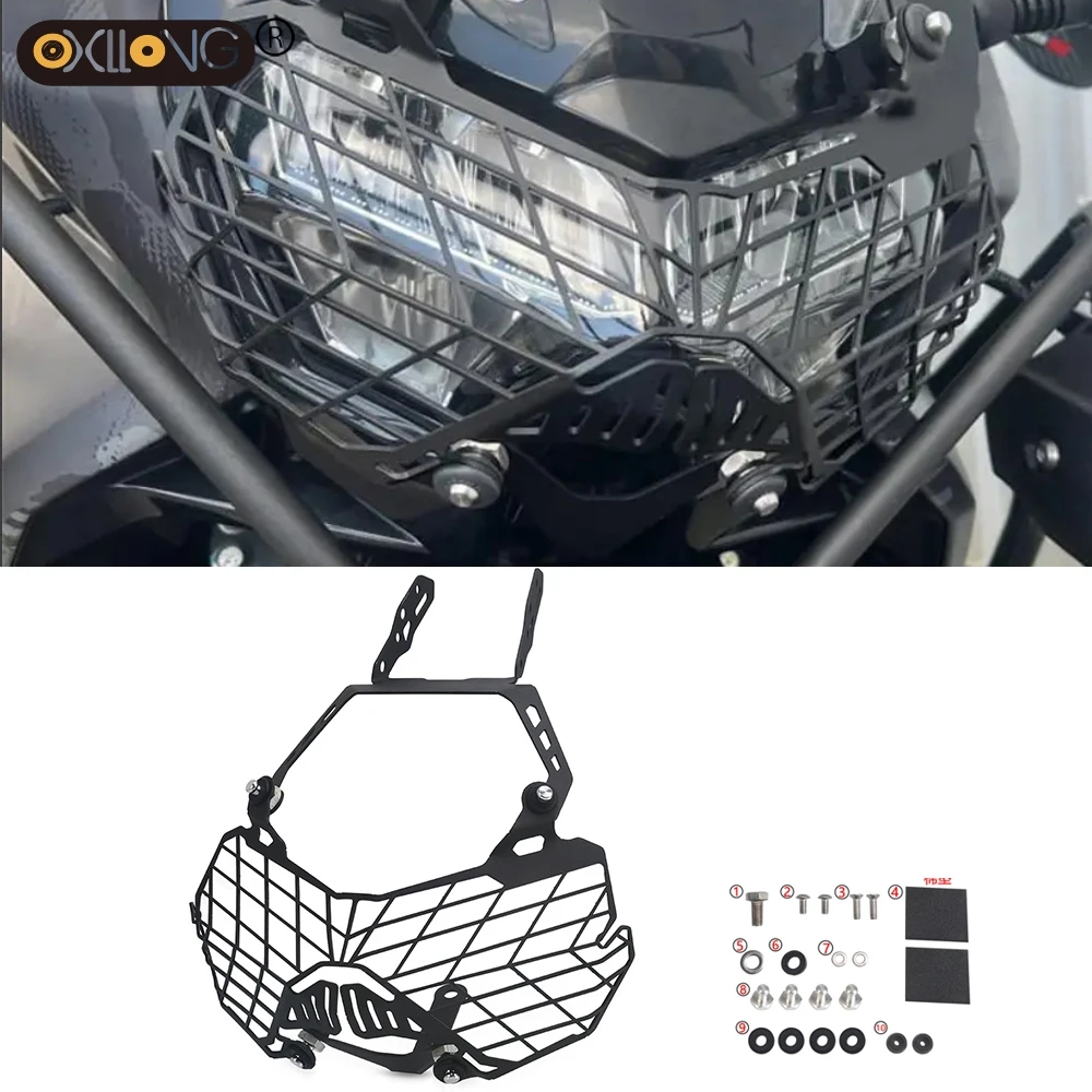 For Kawasaki KLR 650 Klr650 2021 2022 2023 Motorcycle Headlight Grille Cover Protection Grill Accessories KLR650 Headlight Guard