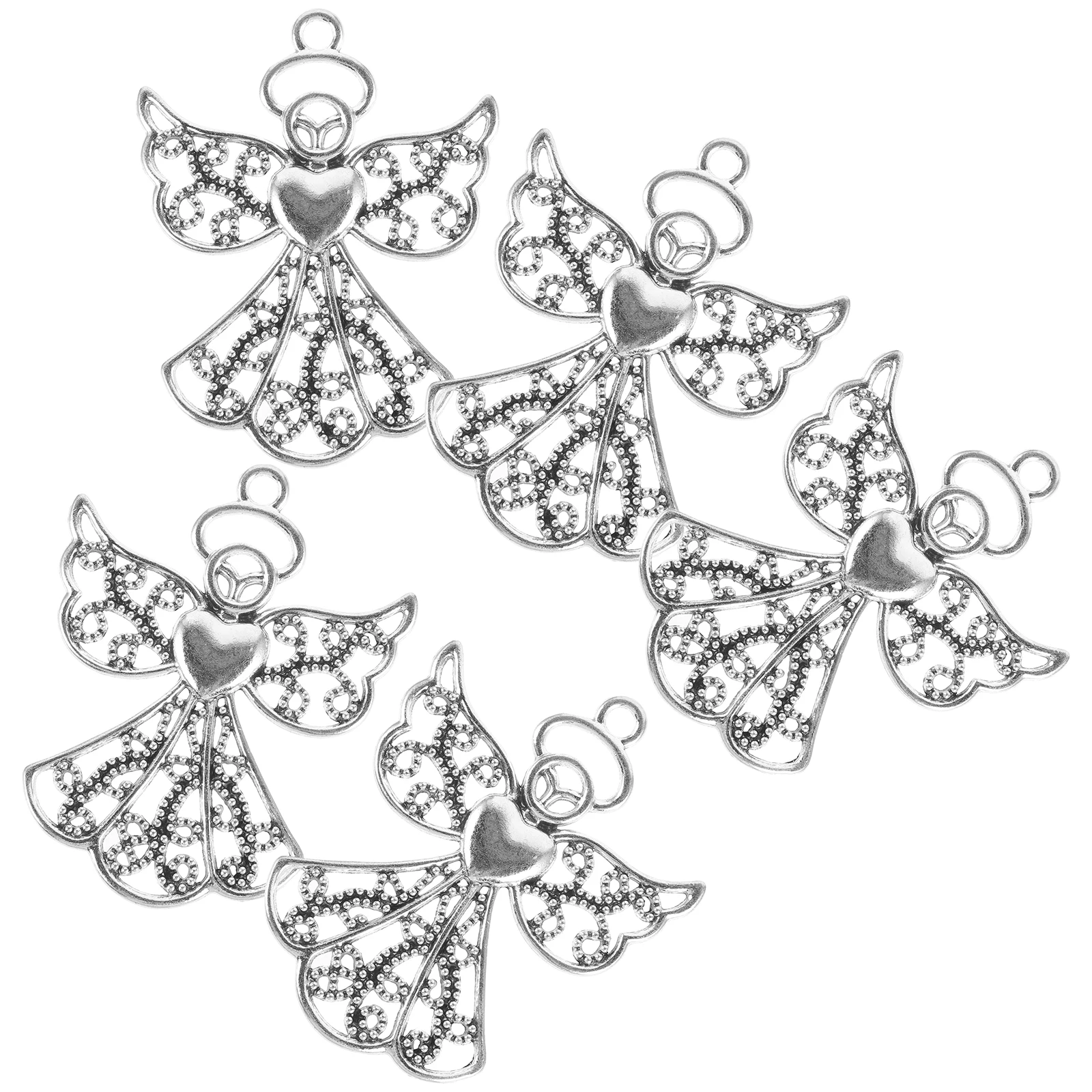 

5 шт., подвески в форме ангела, подвески из цинкового сплава, аксессуары для изготовления ювелирных изделий, поделки своими руками, подарки для детей, ожерелье для девочек, браслет