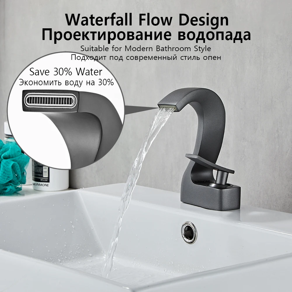 Black Bathroom Sink Faucet Brass Single Hole Single Handle Wash Basin Faucets Hot Cold Toilet Mixer Washbasin Modern Water Taps