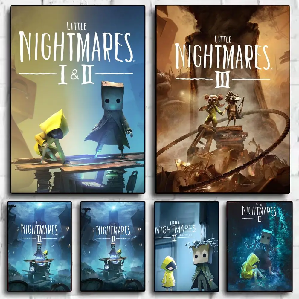 Game L-Little Nightmares Poster Room Wall Art Decor Waterproof Stickers For Home Bar Bedroom Decoration