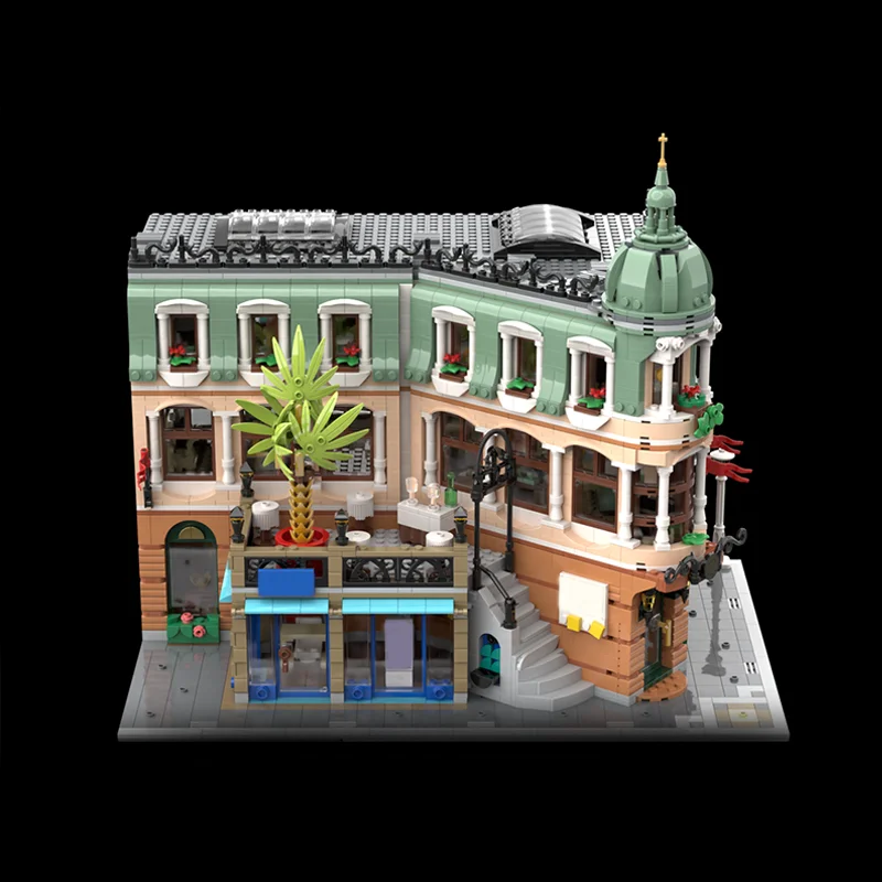 4220pcs MOC Boutique Hotel Extension Modular Streetscape Model Building Blocks Architecture Toys Christmas Gift DIY Creative