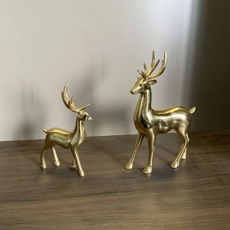 Lucky Deer Decoration Model Room Living Room Entrance Home Decoration High-end Light Luxury All Copper