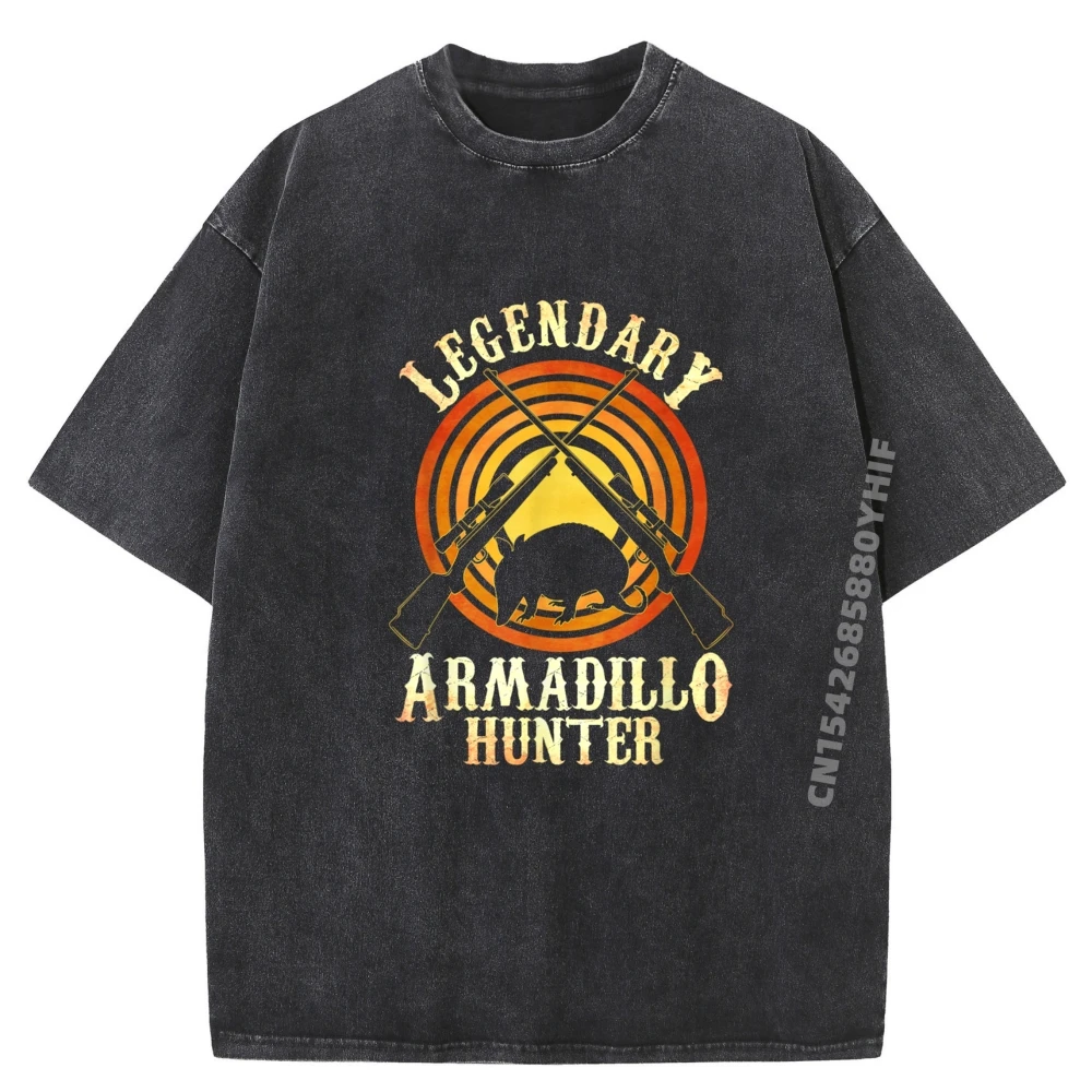 

Legendary Armadillo Hunter Armadillo Armadillo Lover Brand Clothing Vintage Washed T-shirts Mens Clothes Printed Shirt
