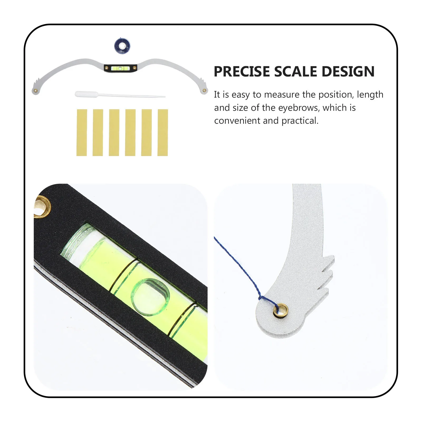 

Horizontal Ruler Premium Eyebrow Corrector Measuring Tool For Symmetrical Brows Lightweight Metal Eyebrow Shaping Tool Portable