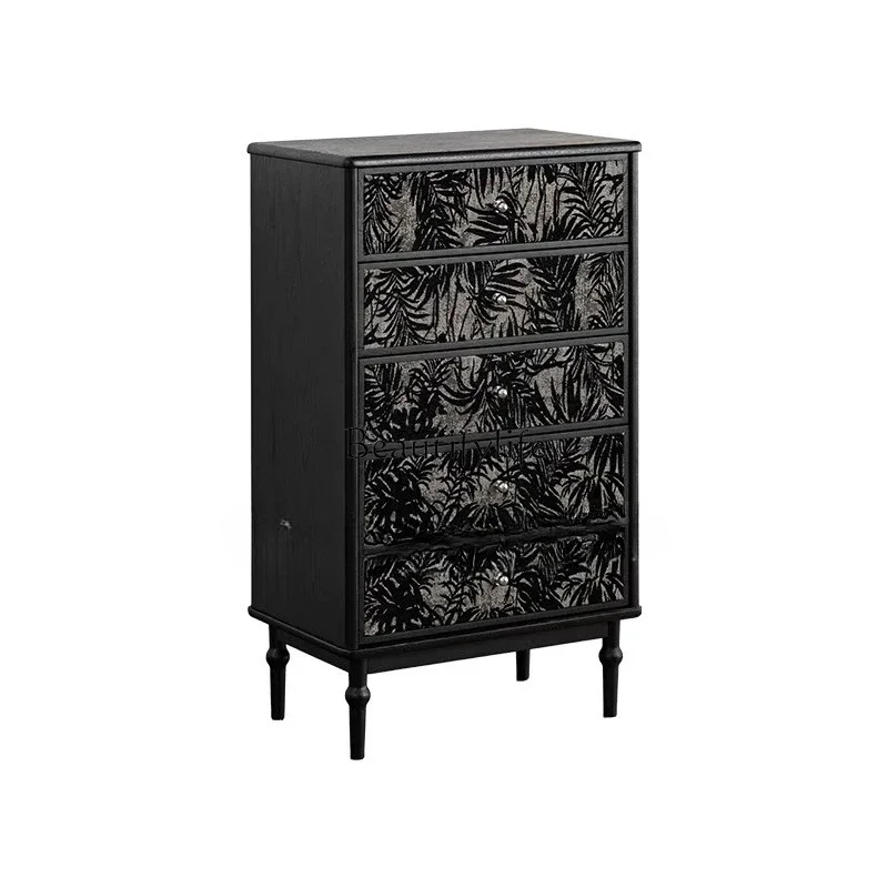 

ls 42French retro solid wood home porch cabinet living room multi-functional wall integrated storage cabinet