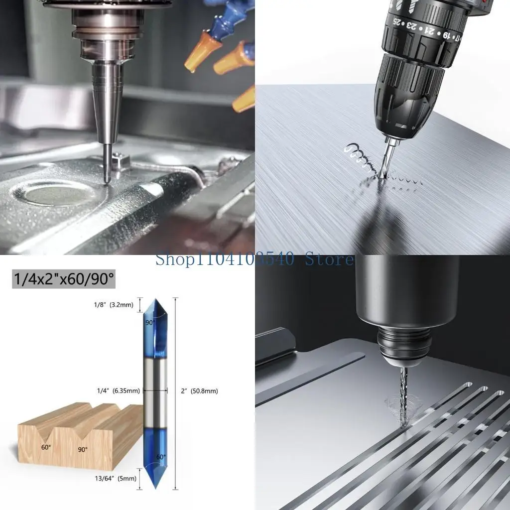 

02DC Double Head Router Bit 60 градусов и 90 градусов для точного слота