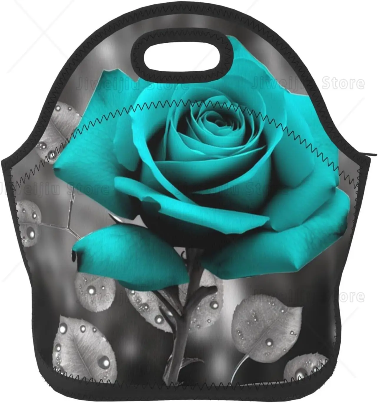 

Сумка-холодильник для обедов цвета бирюзово-серого оттенка для женщин и мужчин, многоразовая, герметичная, для приготовления еды