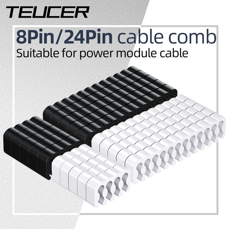 Teucer Pettine per cavi Modulo di alimentazione per computer Pettine per cavi Scheda madre Organizzatore per cavi 24PIN Morsetto per cavo per scheda grafica CPU