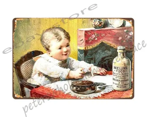 garden metal business signs 1884 MELLIN'S FOOD baby metal tin sign