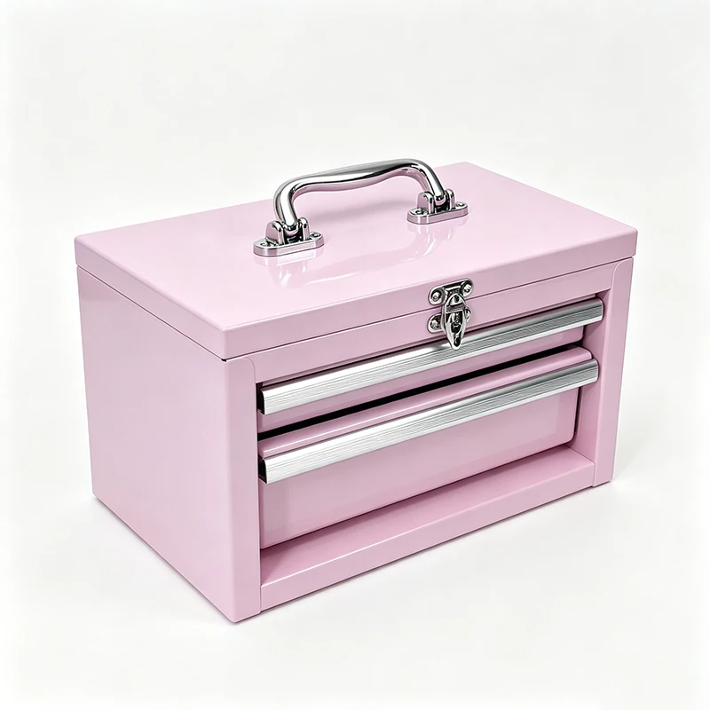 Portable heavy duty steel tool storage box OEM/OBM customizable, removable tray, lockable design, load capacity 150kg