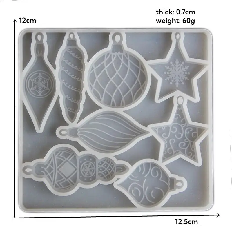 Creative Sea Stone Mold For Handmade Crafts Epoxy Resin Ornament Crafting Molds Christmas Tree Mold