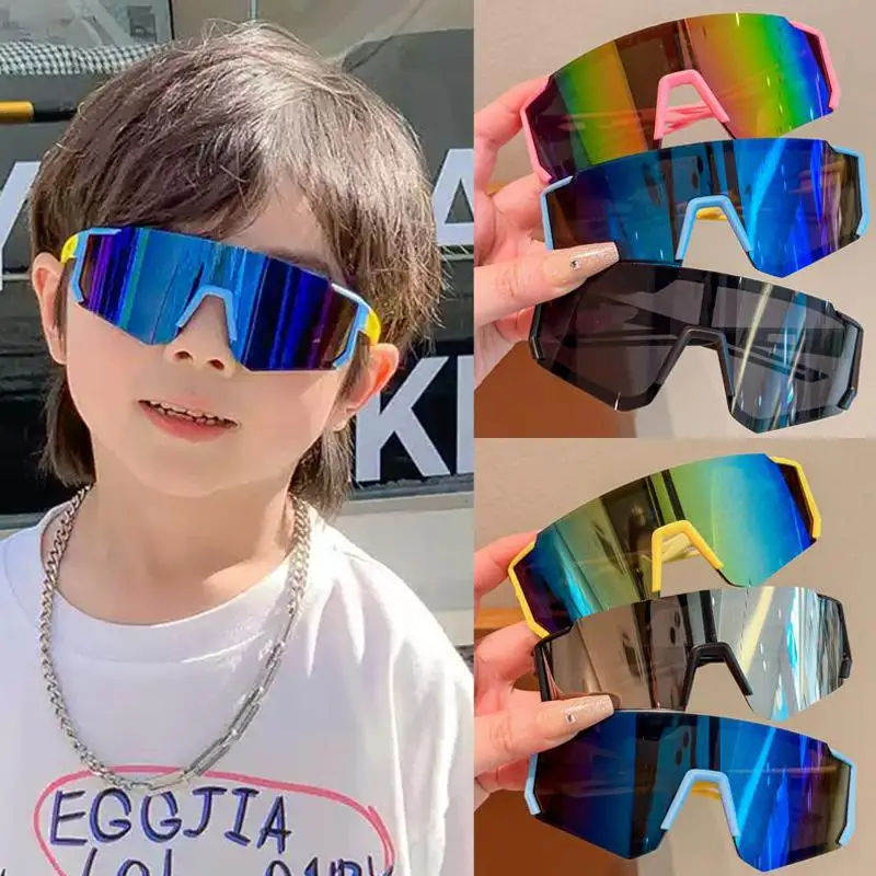 Cycling Sunglasses For Children Boys Girls Eyewear Fashion Windproof Outdoor Sports MTB Riding UV400 Goggles