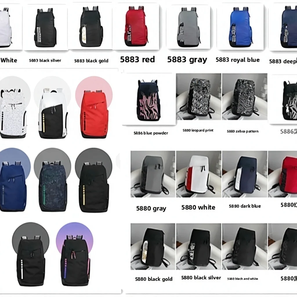 Air-cushioned Eco-Friendly Large-Capacity Water Resistant Oxford Backpack for Basketball Sports Travel Hiking Cycling Outdoor