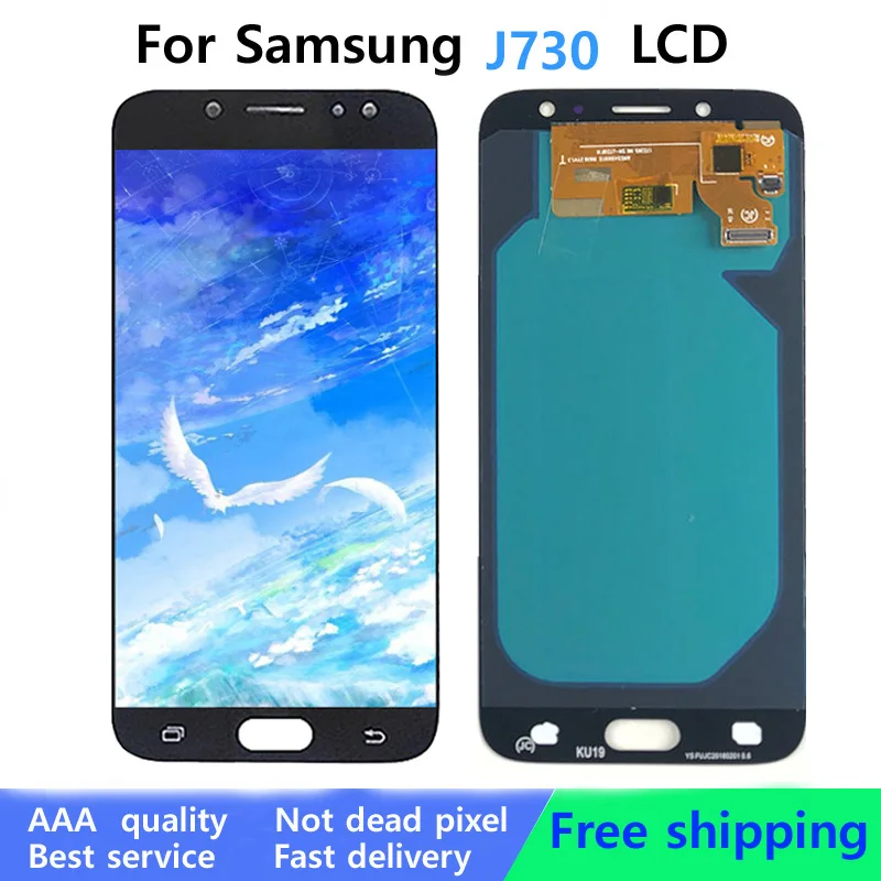 100% Tested AMOLED For Samsung J7 Pro 2017 J730 LCD Display Touch Screen Digitizer Assembly Replacement Parts for Mobile Phone