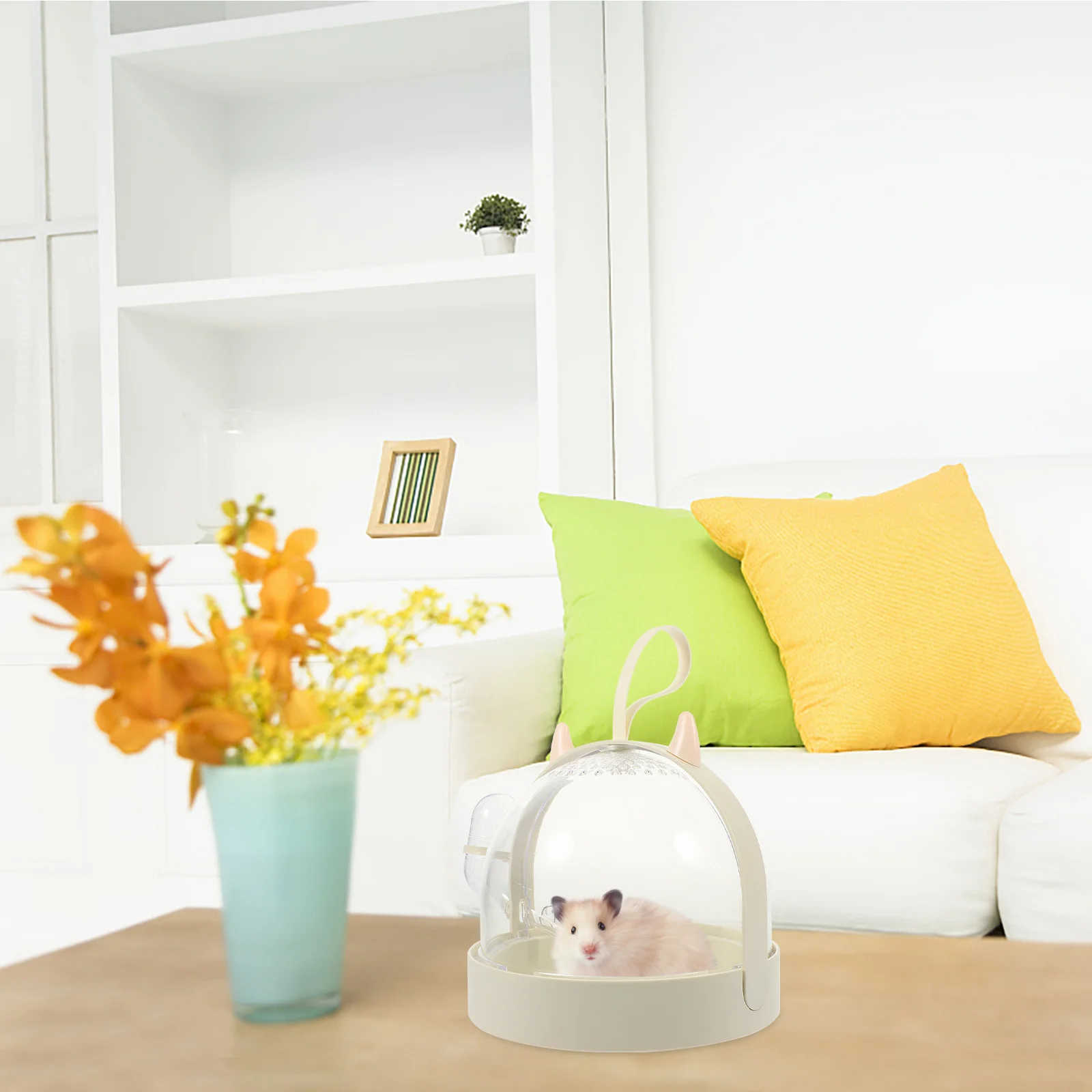 

Portable Hamster Cage Squirrel Guinea Pig Chinchilla Travel Box Durable Pet Carrying Case Safe Container Hamster Carrier