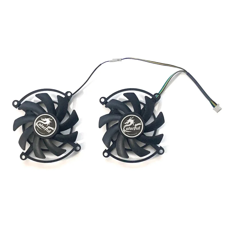 2pcs New 85mm GPU Cooler for Colorful Geforce GTX1070 1060 GTX1070 GTX1060 Graphics Card Replacement Cooler