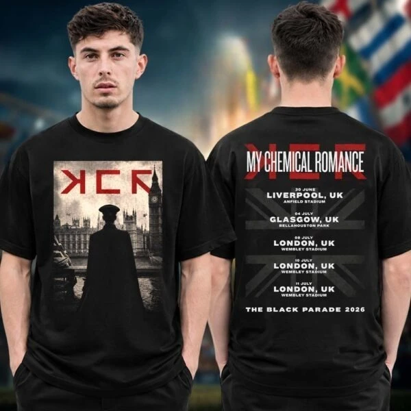 My Chemical Romance The Black Parade 2026 Tour UK New Unisex T Shirt 100%Cotton Men's Women's Popular Fashion Fan Casual Tshirt